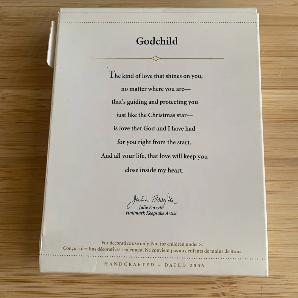 Hallmark Keepsake Ornament * Godchild * 2006